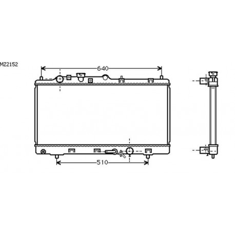Radiateur refroidissement du moteur Mazda 323 S/F 98-00