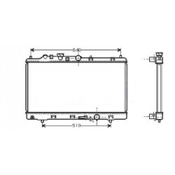 Radiateur refroidissement du moteur Mazda 323 S/F 98-00