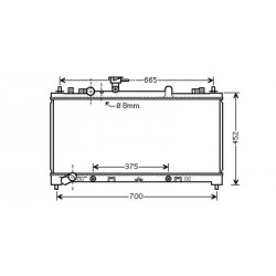 Radiateur refroidissement du moteur Mazda 6 08-10 Berline / Break