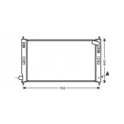 Radiateur refroidissement du moteur Mitsubishi Lancer apres 2008 Berline