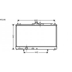 Radiateur refroidissement du moteur Mitsubishi Lancer 03-07 Berline / Break
