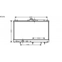 Radiateur refroidissement du moteur Mitsubishi Lancer 03-07 Berline / Break