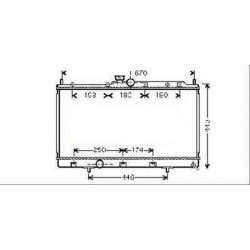 Radiateur refroidissement du moteur Mitsubishi Lancer 03-07 Berline / Break