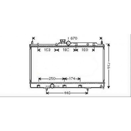 Radiateur refroidissement du moteur Mitsubishi Lancer 03-07 Berline / Break