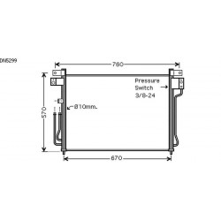  Condenseur clim. PATHFINDER R51M. 2.5 DCi MAN/AUTOM. +/-AC 