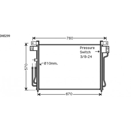  Condenseur clim. PATHFINDER R51M. 2.5 DCi MAN/AUTOM. +/-AC 