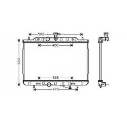 Radiateur refroidissement du moteur Nissan X-Trail (T31) apres 2007