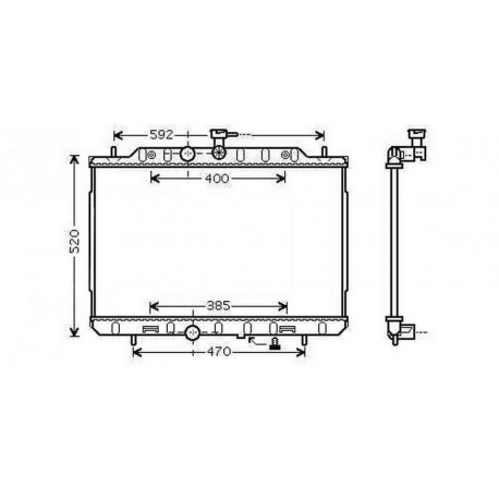 Radiateur refroidissement du moteur Nissan X-Trail (T31) apres 2007