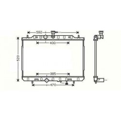 Radiateur refroidissement du moteur Nissan X-Trail (T31) apres 2007