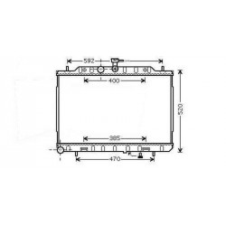 Radiateur refroidissement du moteur Nissan X-Trail (T31) apres 2007