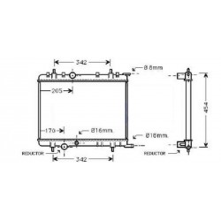 Radiateur refroidissement du moteur Peugeot 307 01-05