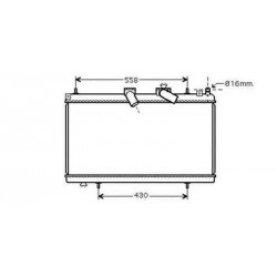 Radiateur refroidissement du moteur Citroen C4 08-10 Citroen C5 08- Peugeot 407 04-08