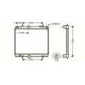 Radiateur refroidissement du moteur Citroen Jumpy 07- Peugeot Expert apres 2007