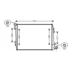 Radiateur Volkswagen VW PASSAT05- 650x445x32