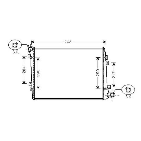 Radiateur Volkswagen VW PASSAT05- 650x445x32
