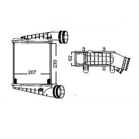Radiateur Air PASSAT00-05 230x207x62