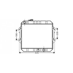 Radiateur refroidissement du moteur Toyota Hilux LN 165-170 01-05