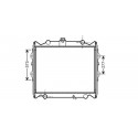 Radiateur refroidissement du moteur Toyota Landcruiser J9 / J10 96-02