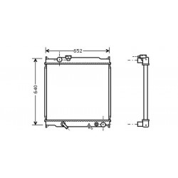 Radiateur refroidissement du moteur Toyota Landcruiser J9 / J10 96-02