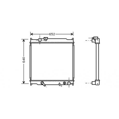 Radiateur refroidissement du moteur Toyota Landcruiser J9 / J10 96-02