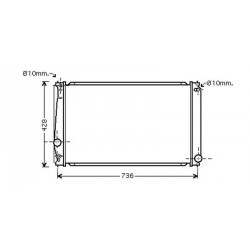 Radiateur TOYOTA RAV 406- 673x415x16