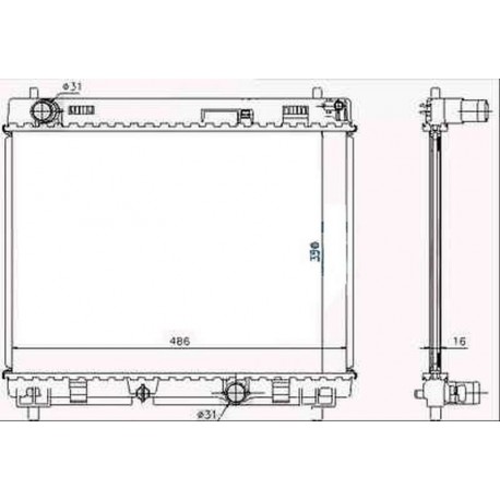 Radiateur refroidissement du moteur Toyota Yaris 06-08