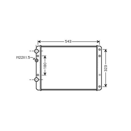 Radiateur eau Volkswagen VW POLO/LUPO99-01 377x497x27