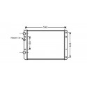 Radiateur eau Volkswagen VW POLO/LUPO99-01 377x497x27
