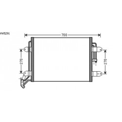 condenseur clim. TIGUAN07- 540x450x16
