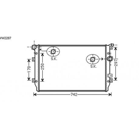 Radiateur TIGUAN07- 650x406x27