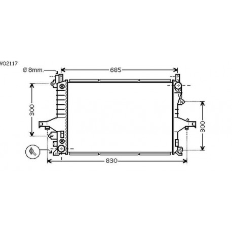 Radiateur refroidissement du moteur Volvo S60 Typ:RS 04-10