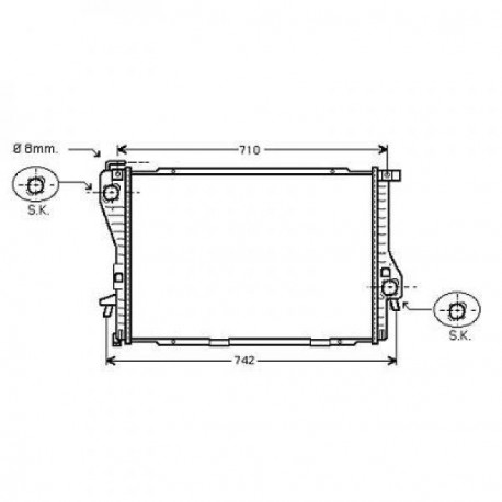 Radiateur refroidissement du moteur BMW E38 98-01 (Serie 7)