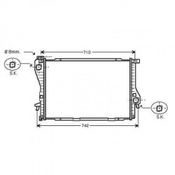 Radiateur refroidissement du moteur BMW E38 98-01 (Serie 7) BMW E38 98-01 (Serie 7)
