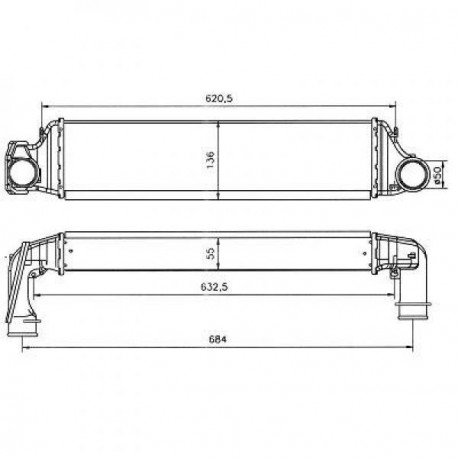  Radiateur Air BMW E46 1951CCM 100KW/2926CCM 135K 