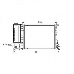 Radiateur refroidissement du moteur BMW E36 (Serie 3) BMW E34 (Serie 5)