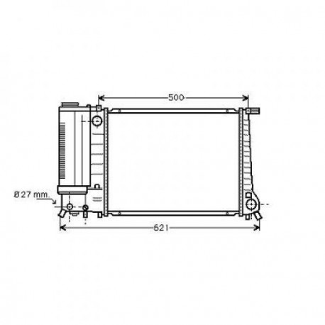 Radiateur refroidissement du moteur BMW E36 (Serie 3) BMW E34 (Serie 5)