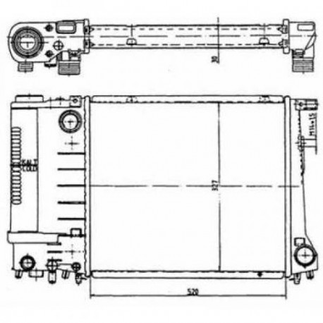  Radiateur Eau BMW E34 520i 6 cyl.MAN. 