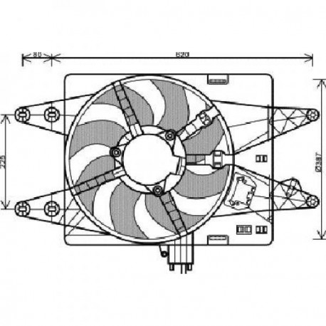 Ventilateur refroidissement du moteur Fiat Doblo 01-05