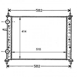 Radiateur refroidissement du moteur Fiat Brava 95-01