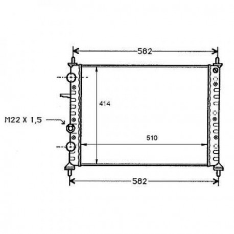 Radiateur refroidissement du moteur Fiat Marea apres 1996 Fiat Marea apres 1996 Fiat Marea apres 1996