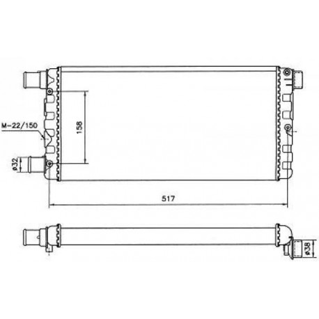  Radiateur Eau FIAT CINQUECENTO. 900+1100 +/-AC.+ SEICENTO 