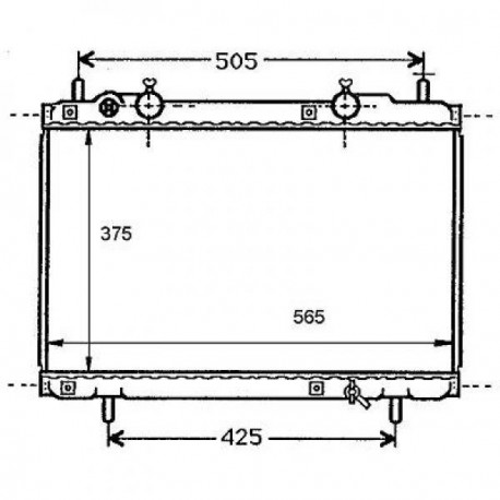Radiateur refroidissement du moteur Fiat Marea apres 1996