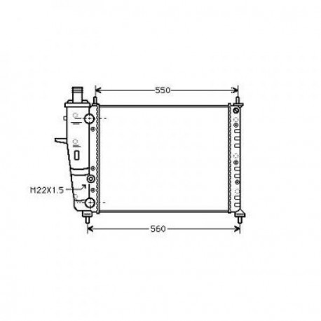 Radiateur refroidissement du moteur Fiat Brava 95-01