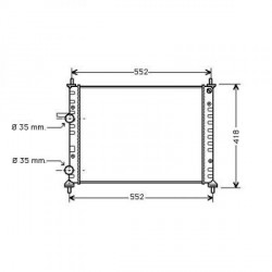 Radiateur refroidissement du moteur Fiat Marea apres 1996