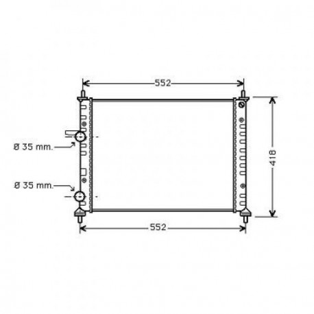 Radiateur refroidissement du moteur Fiat Marea apres 1996