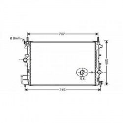 Radiateur refroidissement du moteur Fiat Croma 05-07