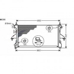 Radiateur refroidissement du moteur Fiat Ducato apres 2006