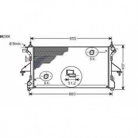 Radiateur refroidissement du moteur Fiat Ducato apres 2006