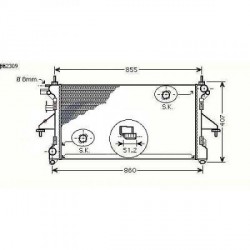 Radiateur refroidissement du moteur Fiat Ducato apres 2006
