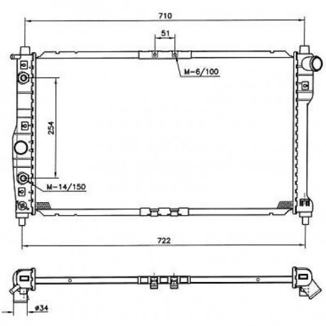 Radiateur refroidissement du moteur Fiat Doblo 05-10